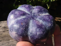 Polished Purple Lepidolite Pumpkin Carvings  x 3 From Zimbabwe - Toprock Gemstones and Minerals 