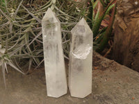 Polished Clear Quartz Crystal Points x 4 From Madagascar - TopRock