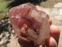 Natural Red Hematite Phantom Quartz Specimens  x 12 From Karoi, Zimbabwe - TopRock