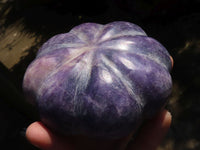 Polished Purple Lepidolite Pumpkin Carvings  x 3 From Zimbabwe - Toprock Gemstones and Minerals 