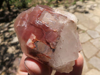 Natural Red Hematite Phantom Quartz Specimens  x 12 From Karoi, Zimbabwe - TopRock