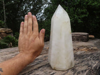 Polished Extra Large White Milky Quartz Point  x 1 From Madagascar - TopRock