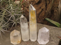 Polished Clear Quartz Crystal Points x 4 From Madagascar - TopRock