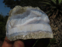 Natural Blue Lace Agate Geode Specimens  x 6 From Nsanje, Malawi - Toprock Gemstones and Minerals 