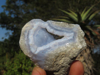 Natural Blue Lace Agate Geode Specimens  x 6 From Nsanje, Malawi - Toprock Gemstones and Minerals 