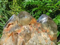 Polished Extra Large Double Terminated Smokey Window Quartz Crystal x 1 From Ankazobe, Madagascar