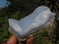 Natural Blue Lace Agate Geode Specimens  x 6 From Nsanje, Malawi - Toprock Gemstones and Minerals 