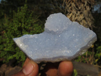 Natural Blue Lace Agate Geode Specimens  x 6 From Nsanje, Malawi - Toprock Gemstones and Minerals 