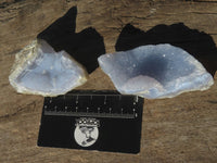 Natural Blue Lace Agate Geode Specimens  x 6 From Nsanje, Malawi - Toprock Gemstones and Minerals 