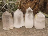 Polished Clear Quartz Crystal Points x 4 From Madagascar - TopRock