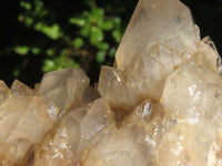 Natural Cascading White Phantom Smokey Quartz Clusters  x 2 From Luena, Congo - Toprock Gemstones and Minerals 