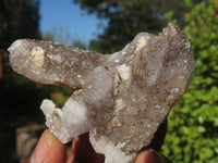 Natural Drusy Quartz Coated Fluorescent Peach Calcite Crystal Specimens  x 12 From Alberts Mountain, Lesotho - Toprock Gemstones and Minerals 