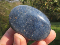 Polished Blue Lazulite Palm Stones x 12 From Madagascar - TopRock