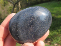 Polished Blue Lazulite Palm Stones x 12 From Madagascar - TopRock