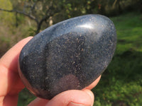 Polished Blue Lazulite Palm Stones x 12 From Madagascar - TopRock