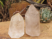 Polished Clear Quartz Crystal Points x 4 From Madagascar - TopRock