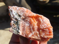 Natural New Sunset Orange Calcite Specimens  x 12 From Spitzkop, Namibia