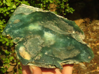 Polished On One Side Emerald Mtorolite Plates x 2 From Mutorashanga, Zimbabwe