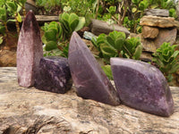 Polished Purple Lepidolite Free Forms  x 4 From Zimbabwe - Toprock Gemstones and Minerals 