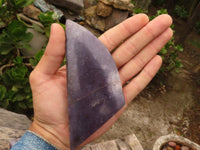 Polished Purple Lepidolite Free Forms  x 4 From Zimbabwe - Toprock Gemstones and Minerals 