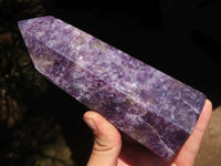 Polished Purple Lepidolite Points  x 3 From Madagascar - Toprock Gemstones and Minerals 