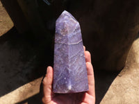 Polished Purple Lepidolite Points  x 3 From Madagascar - Toprock Gemstones and Minerals 