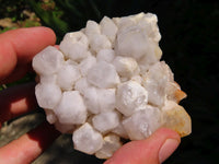 Natural White Quartz Clusters x 5 From Madagascar - TopRock