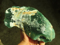 Natural Emerald Mtorolite Chrysoprase Plates  x 3 From Zimbabwe