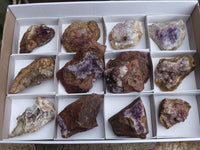 Natural Amethyst Vug Geode Specimens x 12 From Zululand, South Africa - TopRock