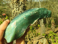 Natural Emerald Mtorolite Chrysoprase Plates  x 3 From Zimbabwe