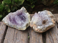 Natural Amethyst Vug Geode Specimens x 12 From Zululand, South Africa - TopRock