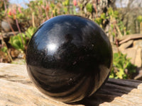 Polished Schorl Black Tourmaline Spheres x 3 From Madagascar