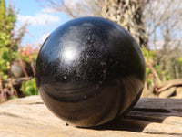 Polished Schorl Black Tourmaline Spheres x 3 From Madagascar