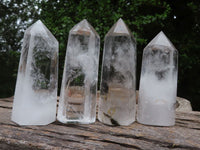 Polished Clear & Smokey Quartz Crystal Points  x 6 From Madagascar - TopRock