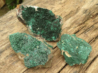 Natural Micro Botryoidal Crystalline Malachite Specimens  x 3 From Tenke Fungurume, Congo - TopRock