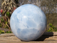 Polished Blue Calcite Spheres x 3 From Ihadilalana, Madagascar