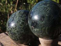 Polished Stromatolite / Kambamba Jasper Spheres  x 2 From Katsepy, Madagascar - Toprock Gemstones and Minerals 