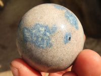 Polished Blue Spotted Spinel Quartz Spheres x 12 From Madagascar