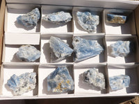 Natural New Sky Blue Calcite Specimens  x 12 From Spitzkoppe, Namibia - Toprock Gemstones and Minerals 