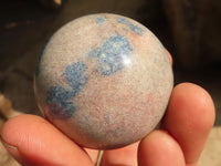 Polished Blue Spotted Spinel Quartz Spheres x 12 From Madagascar