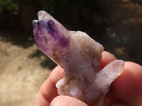 Natural Window Amethyst Crystal Specimens  x 12 From Chiredzi, Zimbabwe