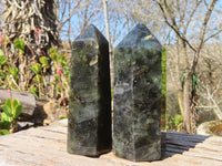 Polished Labradorite Points  x 2 From Tulear, Madagascar