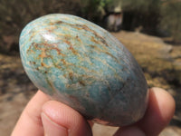 Polished Blue Kobi Amazonite Gallets   x 12 From Zimbabwe - TopRock