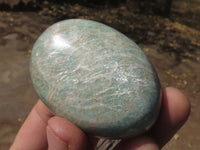 Polished Blue Kobi Amazonite Gallets   x 12 From Zimbabwe - TopRock