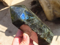 Polished Labradorite Points  x 2 From Tulear, Madagascar