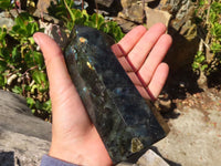 Polished Labradorite Points  x 2 From Tulear, Madagascar