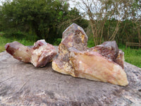 Natural Red Hematoid Quartz Clusters x 2 From Karoi, Zimbabwe - TopRock