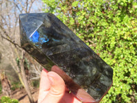 Polished Labradorite Points  x 2 From Tulear, Madagascar