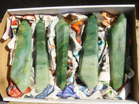 Polished Double Terminated Green Aventurine Points  x 5 From Zimbabwe