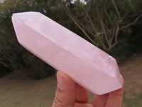 Polished Gemmy Double Terminated Rose Quartz Crystals x 4 From Ambatondrazaka, Madagascar - TopRock